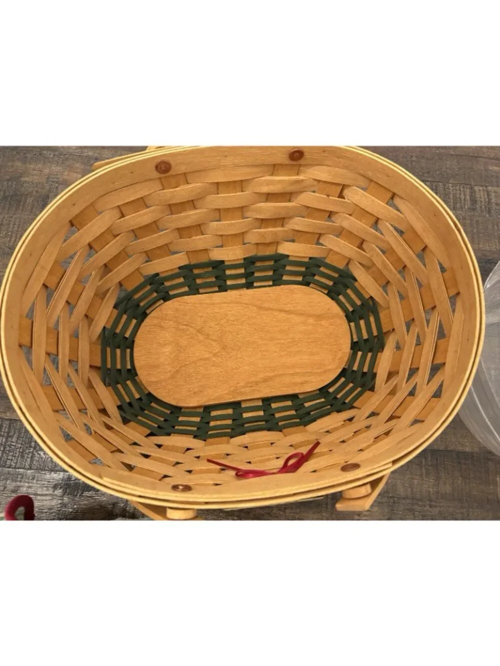 Longaberger  “Get Together”  Basket Christmas 2004 With Liner Snowman Lid